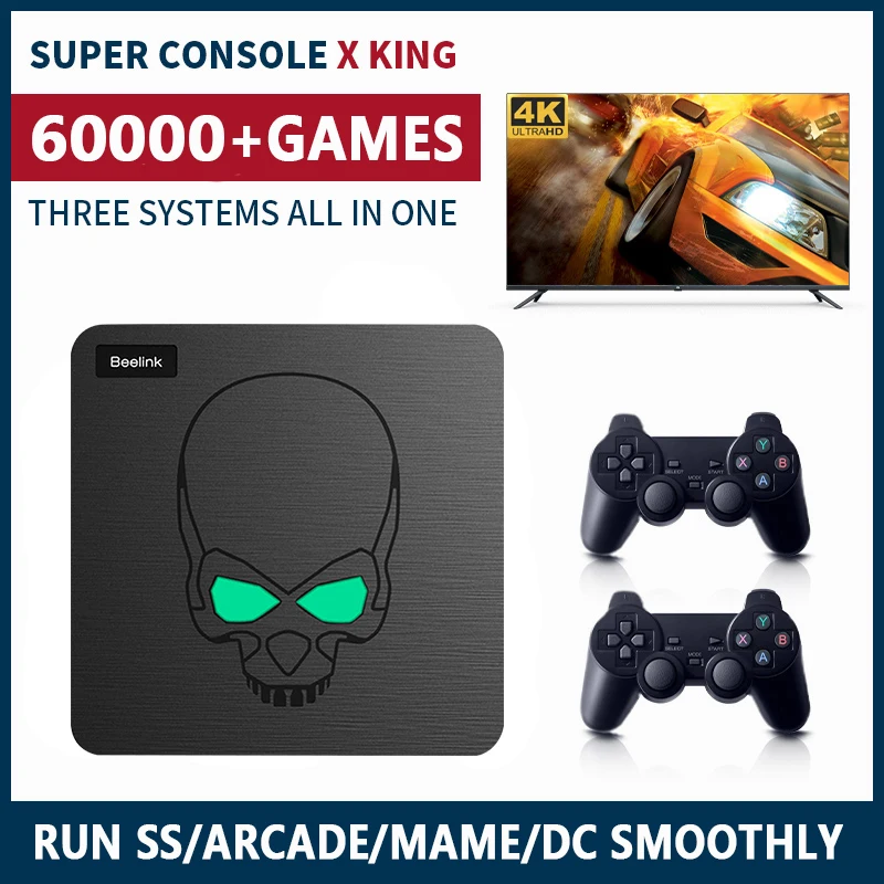 Game Box Beelink Super Console X King S922X WiFi 6 Video Game Consoles For SS/ARCADE/MAME/DC With 60000 Games Retro Mini TV Box