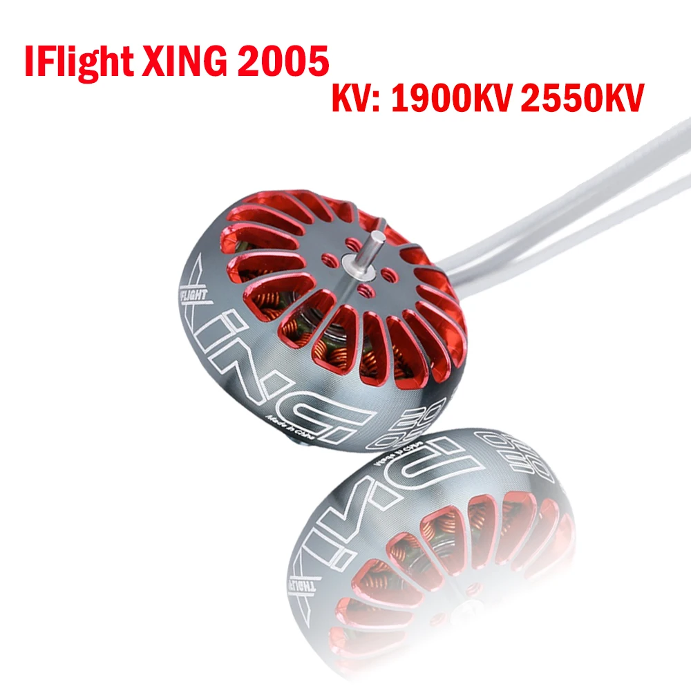 

With Nazgul 5030 Propeller 4-6S Brushless Motor 1900KV / 2550KV iFlight XING 2005 for Micro Racing Drones Frame