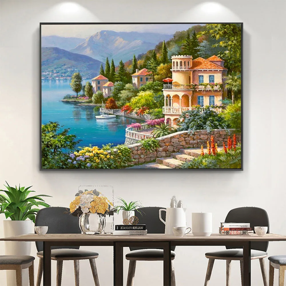 Landscape Scenery DIY Embroidery Cross Stitch 11CT Kits Craft Needlework Set Printed Canvas Cotton Thread Home Sale cross stitch kit