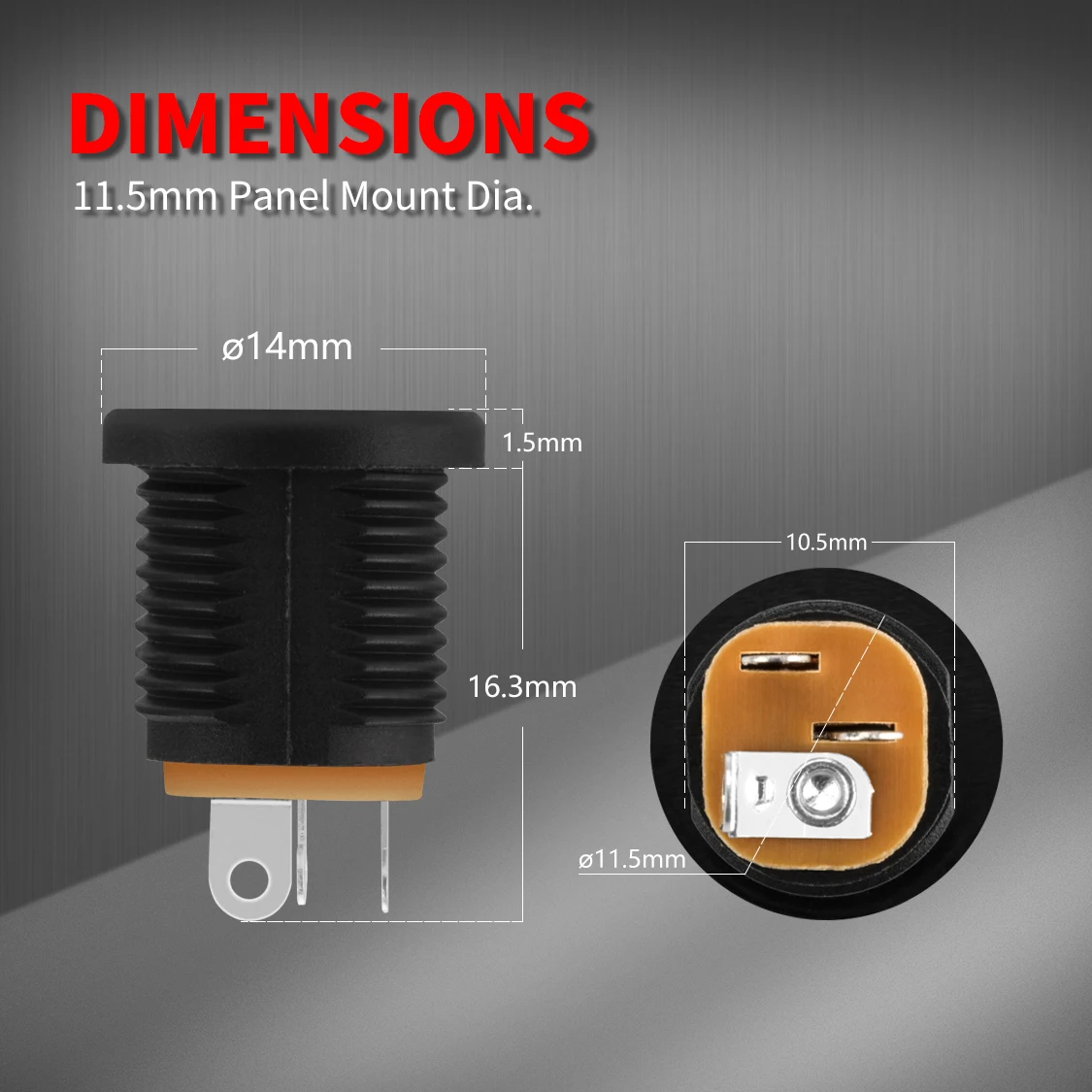 Guitar Jack Socket 10PCS 2.1mm DC Jack 5.5x2.1mm Female DC Power Jack 2.1 X 5.5mm Connector 6V 9V 12V Barrel Panel Mount