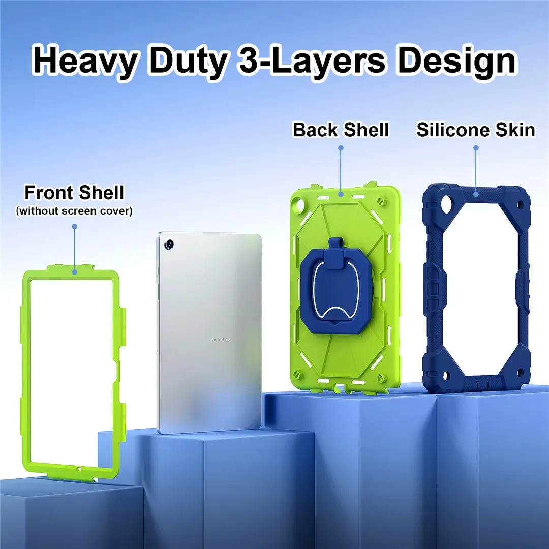 Capa para Tablet Resistente a Choque Infantil Capa Kickstand Samsung Galaxy Tab a9 Plus 11 2023 Sm-x210 X215 X216 Tab a8 10.5 - Imagem 2