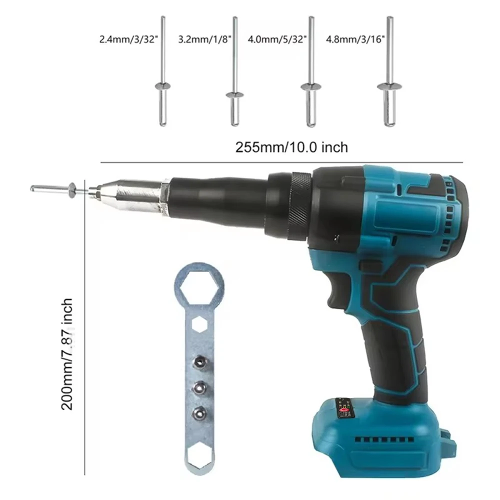 Lithium Automatic Rivet Gun Chargeable Industrial Grade Electric Nail Pulling Gun Tools Pull Core Pressure Rivet Heads