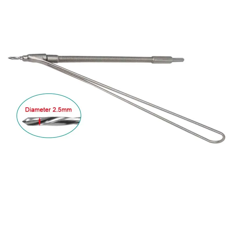 GREATLH Medical Drill Guide Sleeve 2.5mm Flexible Drill Bit Soft Drill Reconstruction Plate Tool Orthopedic Surgery Instrument mcfe xz 5 flexible bronchoscopy china medical bronchoscope systems