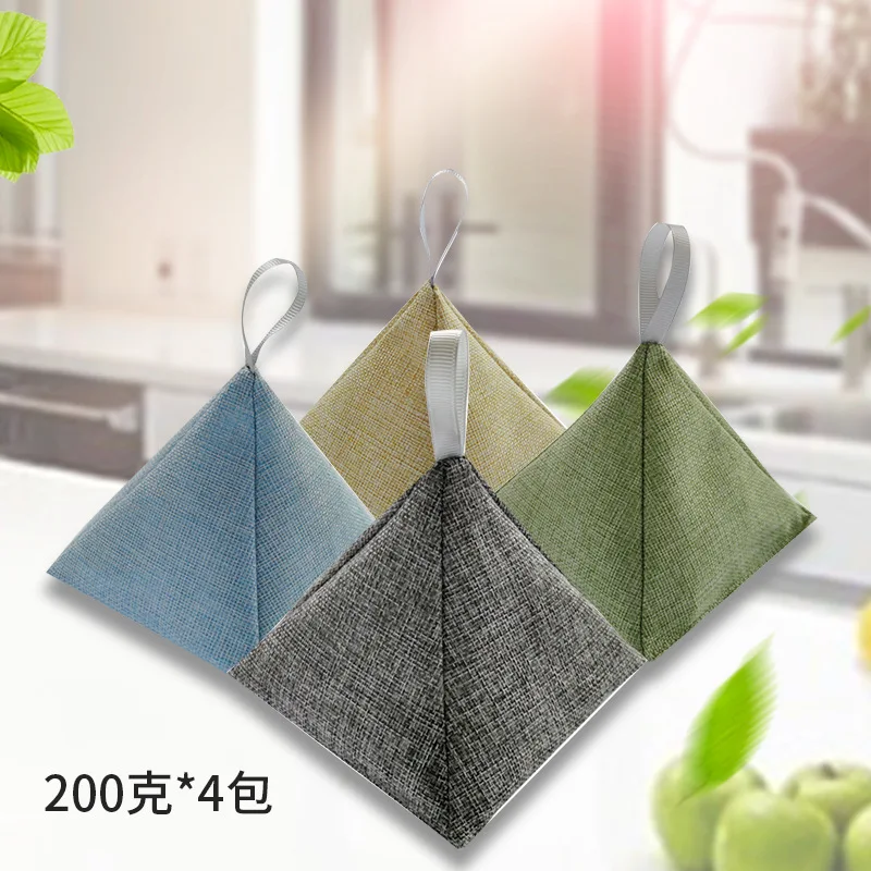 Bamboo Charcoal Air Purifier Activated Charcoal Odor Absorber Bamboo Charcoal Odor Absorber Flavor Removal Bamboo Charcoal Bag Air Purifier Carbon Bag for Car Home Remove Formaldehyde Activated Carbon Natural