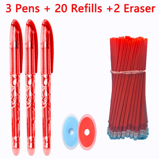 25 Pcs/set Kawaii Erasable pens Gel Pen cute gel pens school Writing Stationery for Notebook scholl supplies pen cute pens C