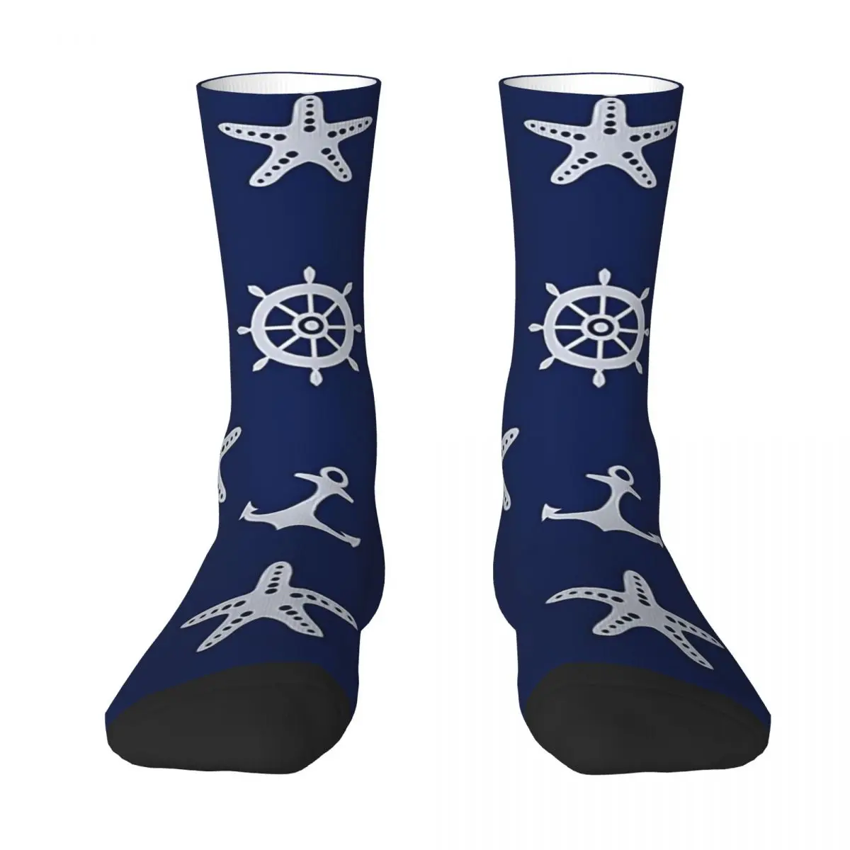 

Navy Blue Nautical Anchor Pattern Adult Socks Unisex socks,men Socks women Socks