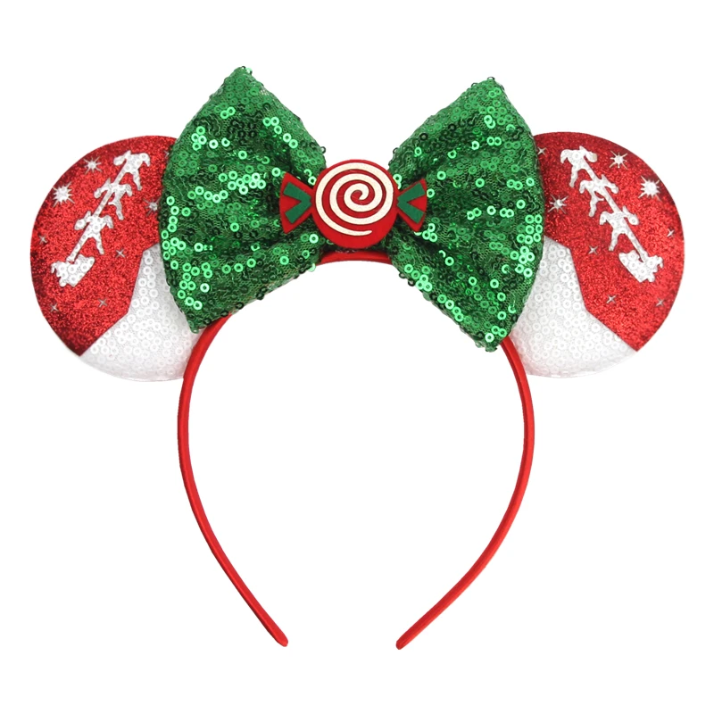 2026 Neue Weihnachts-Mausohren-Haarreife für Damen, Pailletten-Schleifen-Haarband, Weihnachtsfest-Cosplay, Mädchen-Party-Haaraccessoires, Geschenk für Frauen – Detail 8