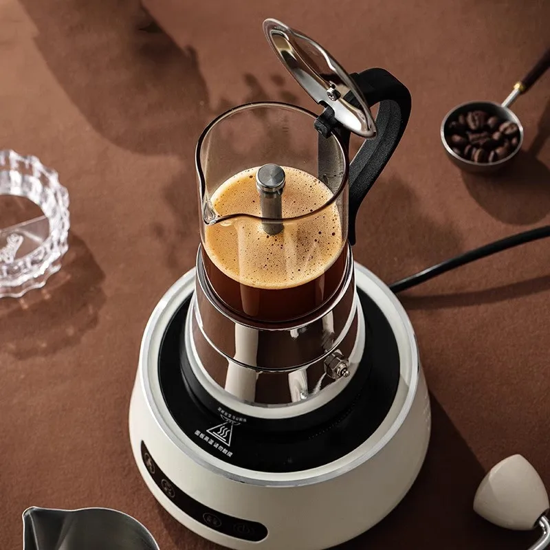 800W Moka Pot Special Electric Stove For Coffee Brewing Base Heater 5-speed Adjustment Home Tea Maker Mini Portable Water Boiler 4