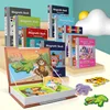 Montessori Children Intelligent Magnetic Book 3D Cartoon Puzzles Jigsaw Brain Training Game Educational Toys Kids Birthday Gift 1