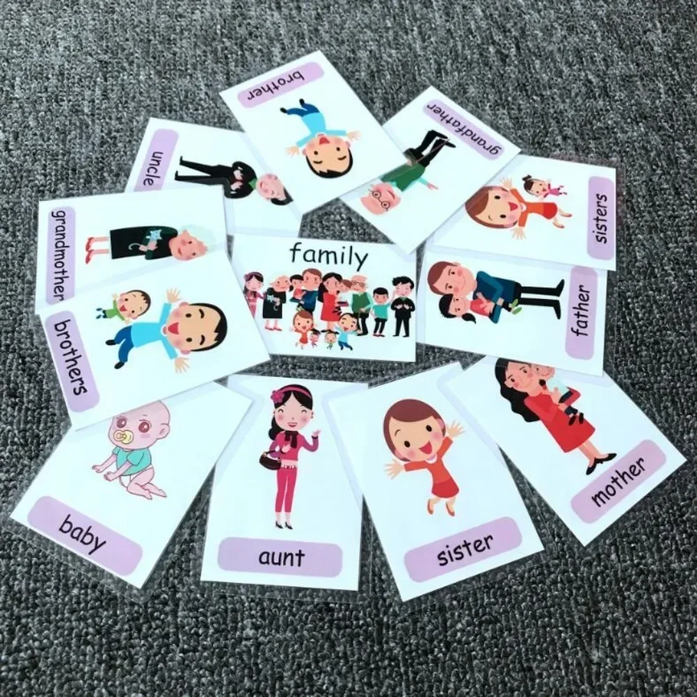 Baby Montessori Toys Emotion Weather Learning Card Cartoon English Flash Cards Kids Learning Toys Educational Toys for Children 6