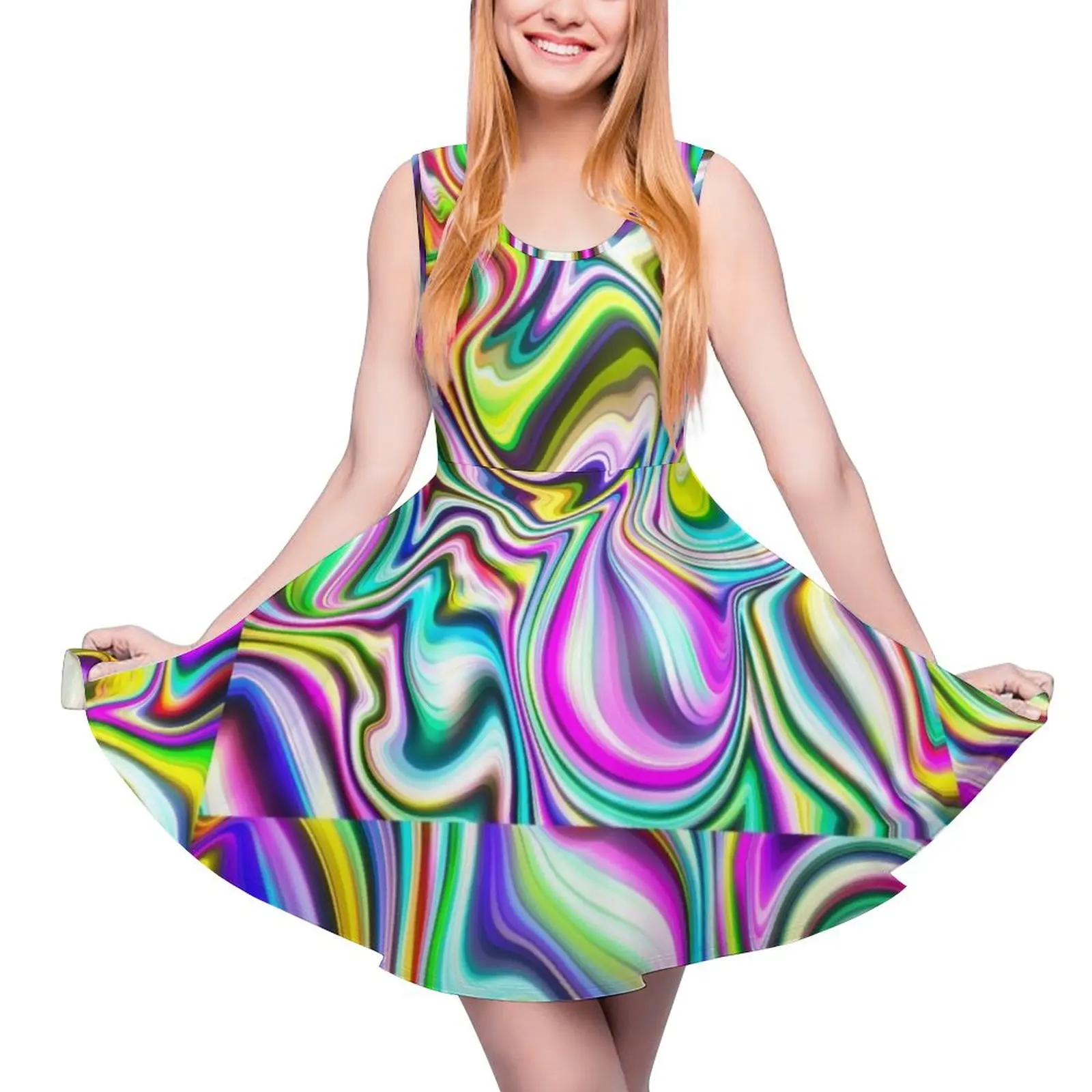 

the 70's Round Neck Dress Long dresses women formal occasion dresses women's summer clothing 2024 summer dresses womens 2024