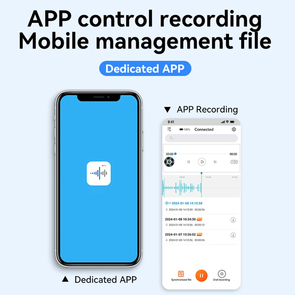 ChatGPT AI Powered Mini Voice Recorder Usb Flash Drive App Control Phone Call Dictaphone Transcribe Summarize Translator Mp3 voice recorder