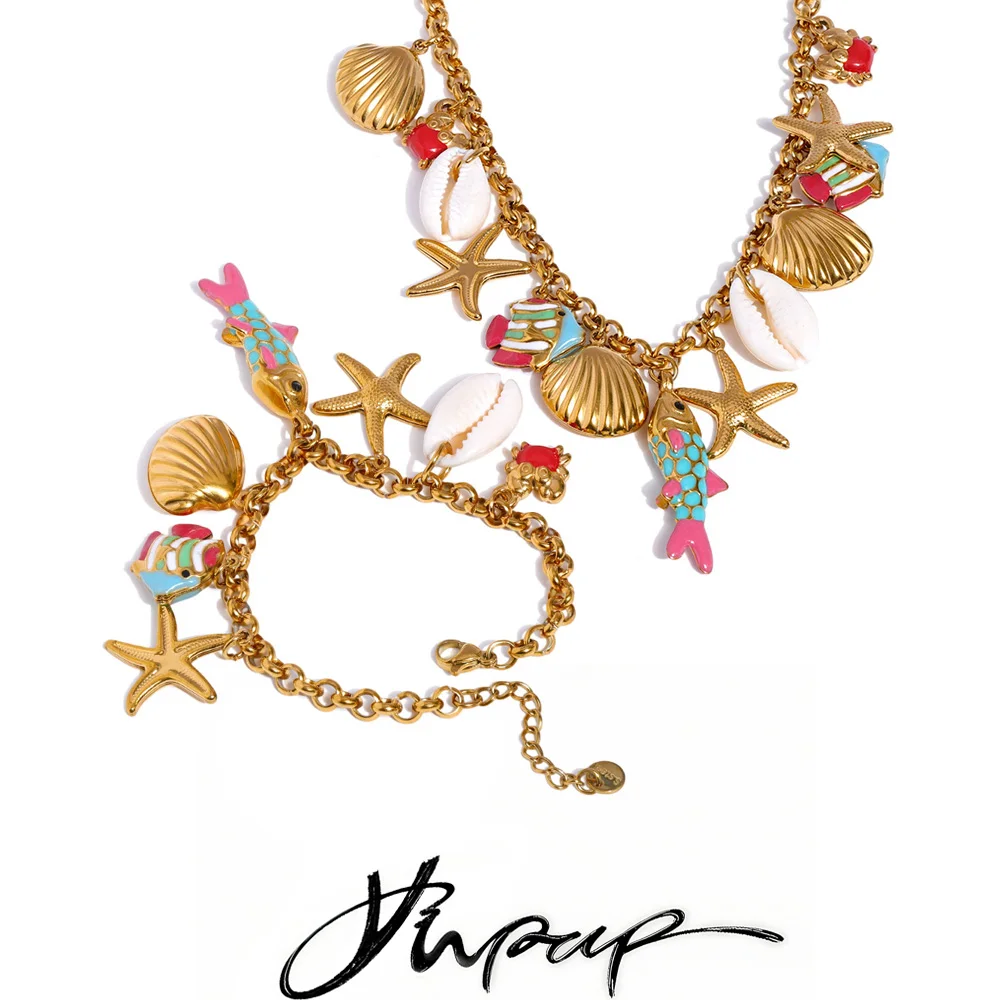 Yhpup Necklace Stainless Steel Holiday