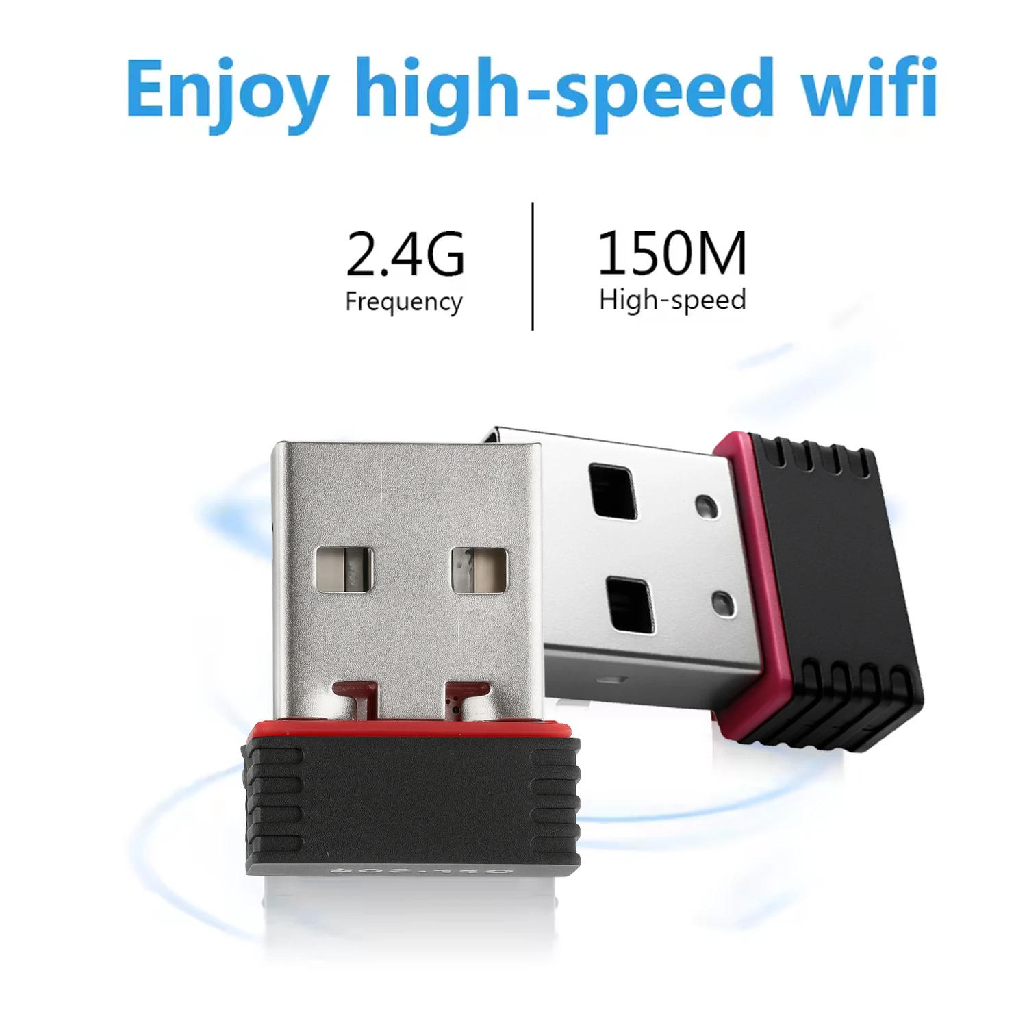 미니 USB WiFi 어댑터 150Mbps RTL8188 라즈베리 파이 데스크탑 노트북 PC용 무선 네트워크 카드 - 윈도우 호환