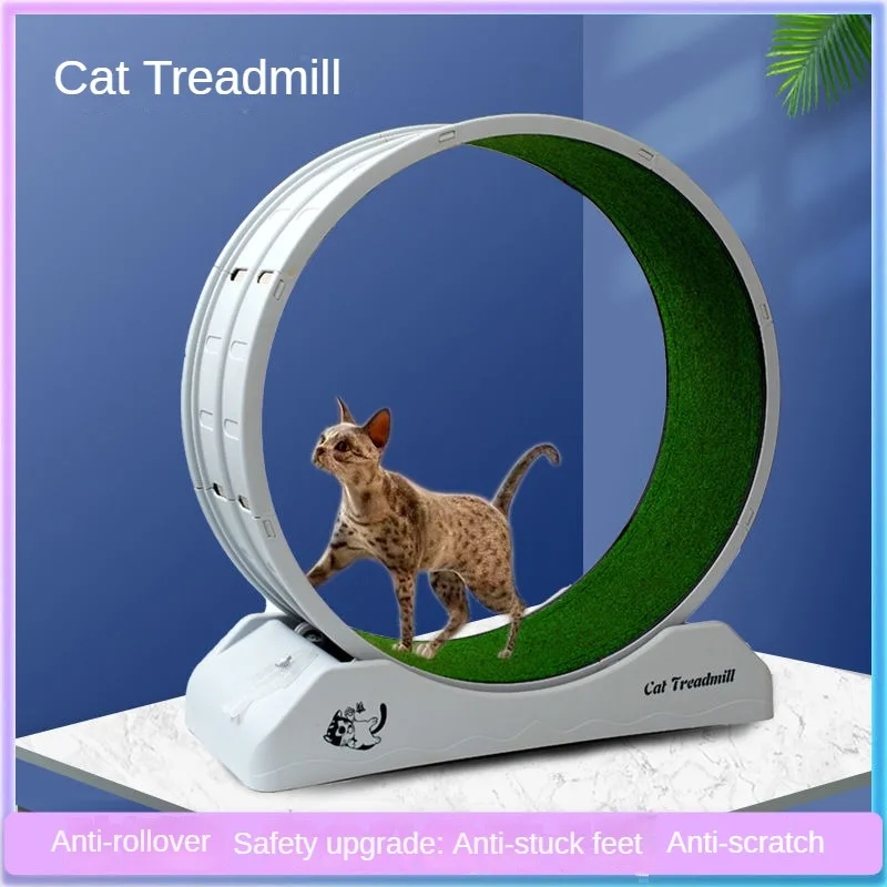 Silent Roller Cat Treadmill Pet Furniture Anti-stuck Feet Fitness Cat Running Wheel Plastic Pet Treadmill