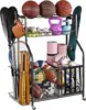 Garage Sports Equipment Organizer Ball Storage Garage Large Capacity Sports Organizer for Garage with Hooks and Baskets 1