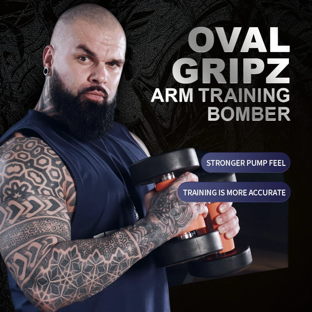 

INNSTAR Oval Gripz Weight Lifting Barbell Grips Home Gym Accessories Forearm Muscle Fitness Dumbbell Strength Training Equipment