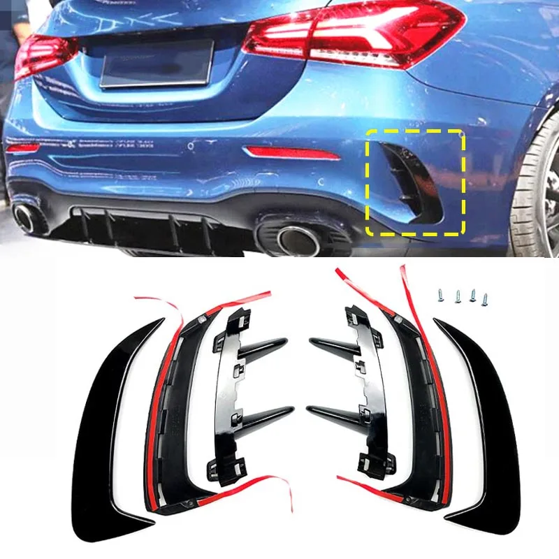 

Car Rear Bumper Spoiler Side Canard Air Vent Carbon Fiber For Mercedes-Benz A Class W177 Sedan A45 A35 A180 A200 A220 AMG 19+