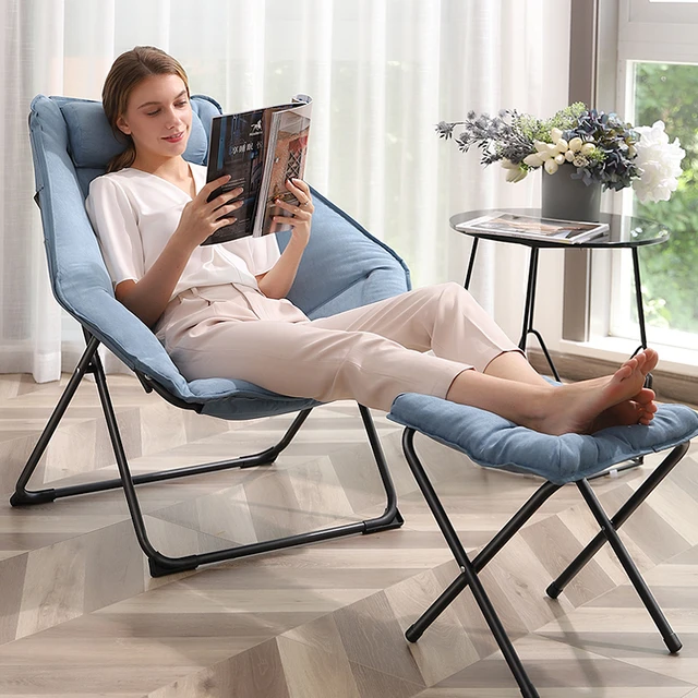 Chaise de salon pliante portable, chaises de soleil relaxantes, design  ergonomique, chaises de plage, pause déjeuner moderne, fauteuil de salon  rose - AliExpress