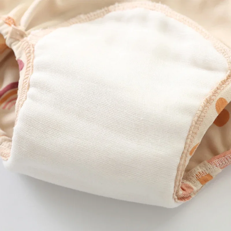 Cute Printed Toddler Training Pants Baby Washable Cloth Diapers Reusable Nappies Infant Breathable Panties baby training pants cloth diapers