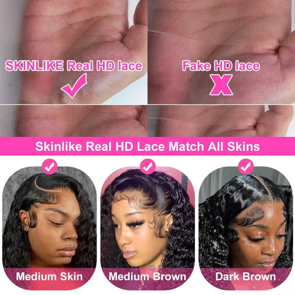 Xcurly Curly 13x6 HD 30 34 Inch Deep Wave Lace Front Human Hair Wigs 13x4 Transparent Lace Frontal Wig 5x5 Glueless Remy Wig 5