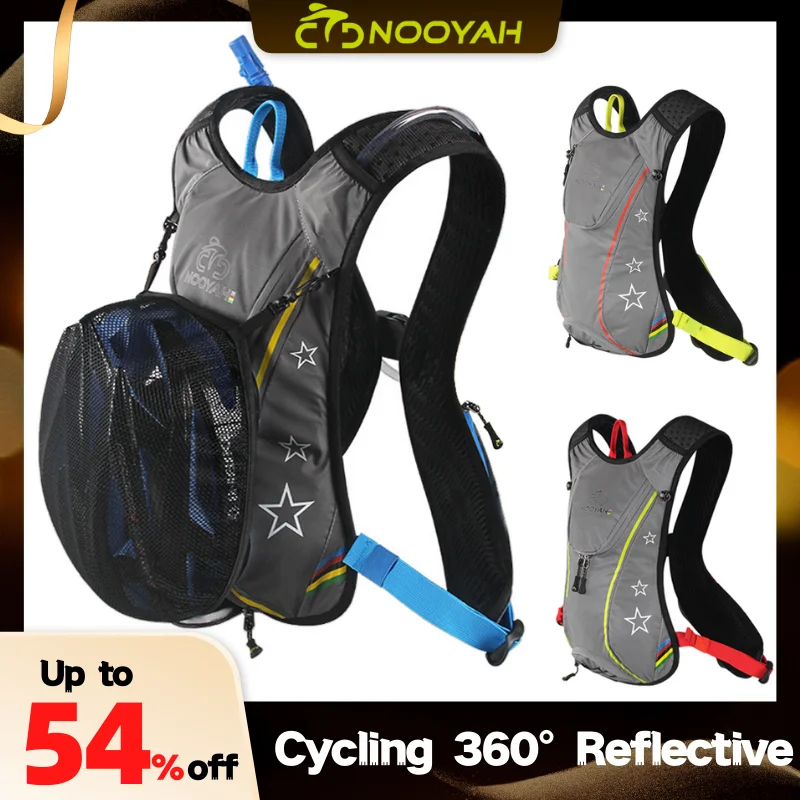 NOOYAH Bicycle Bag 360° Reflective Cycling Backpack Unisex Running