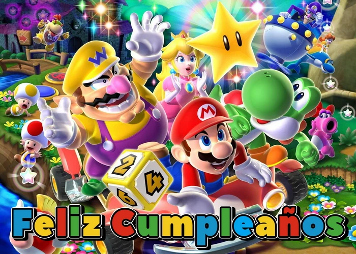 thumbnail image 1 of Nuevo fondo de cumpleaños con tema de Super Malos Bros para niños, decoración de fiesta de feliz cumpleaños para Baby Shower, suministros de pancarta de pared para el hogar, 1 of 5