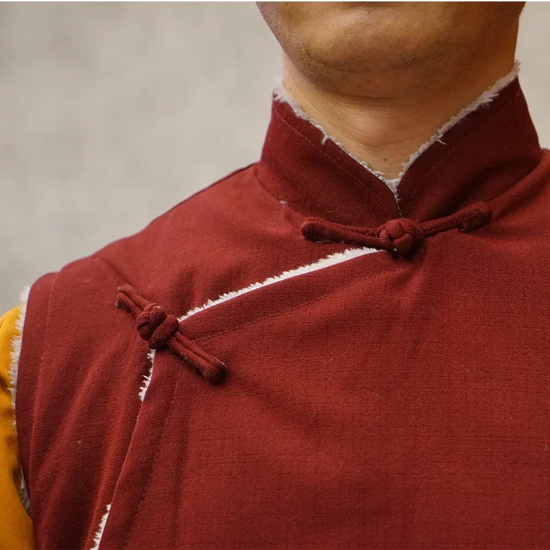 Lama Monk Clothes Winter Plush warm vest Dongbo cotton clothes lama monk clothing