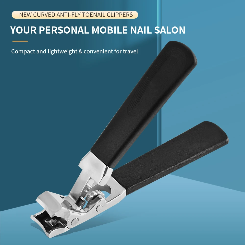 Nail Clipper with Catcher Safety Lock Angled Head Nails Cutters Trimmer Toenail Clipper for Thick Nails 1PCS