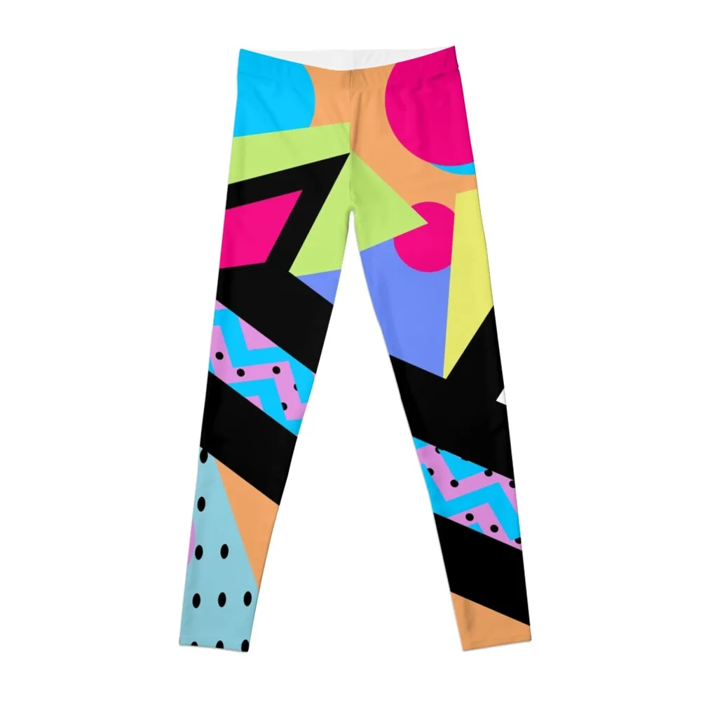 

80s Memphis Design Pattern Leggings Jogger pants flared Womens Leggings