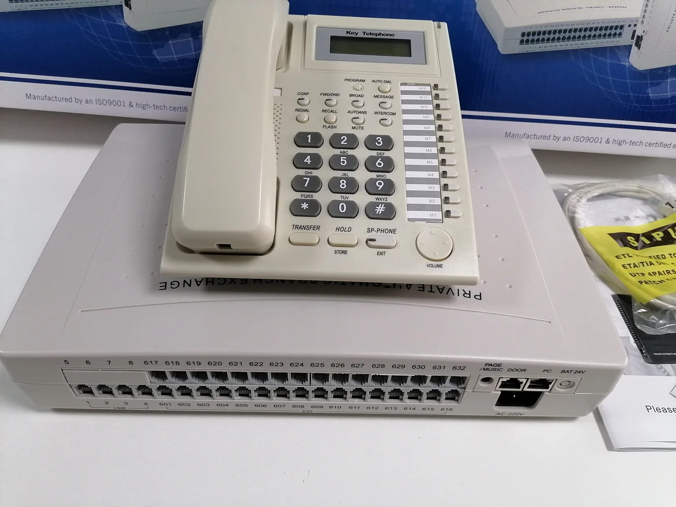CP432 Telephone PABX / PBX / Office Phone System With 32 Internal Extension for Users pbx telephone exchanger