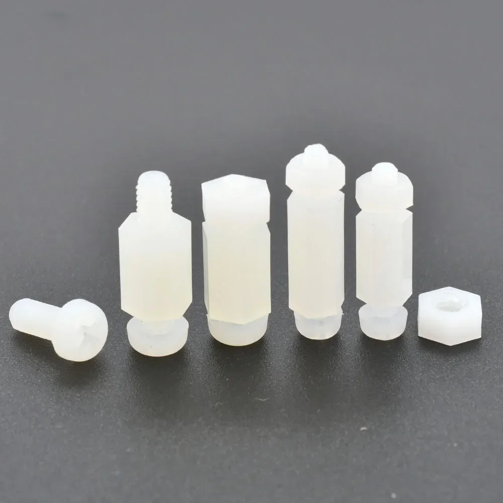 Description Picture 5 of itemM2 M3 M4 M5 M6 White Hex Nylon Standoffs Motherboard Board Rack Mount Stud Spacing Screw Nut Column Set PCB Support Pillars Bolt