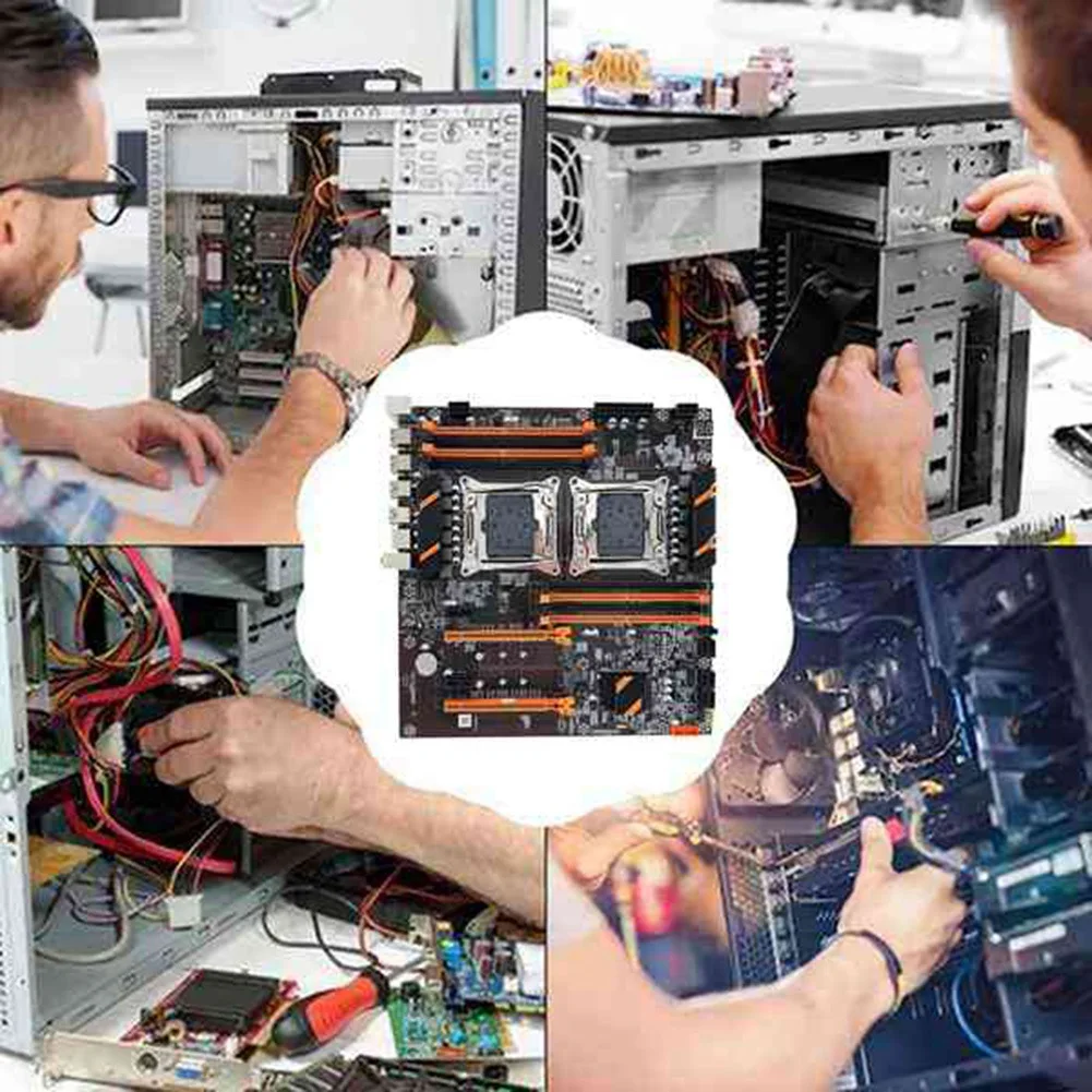 

X99 Dual CPU Motherboard Support LGA2011-3 CPU Support DDR4 ECC Memory Desktop Motherboard+2XE5 2609 V3 CPU
