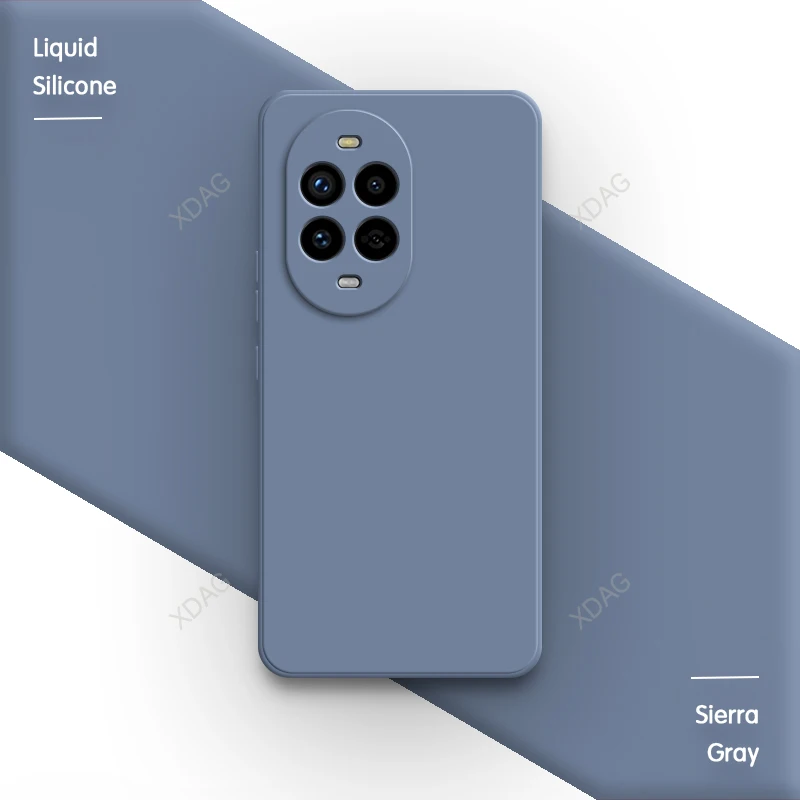 Premium Liquid Silicone Soft Phone Case with Lens Protection - Square Design in Elegant Finish