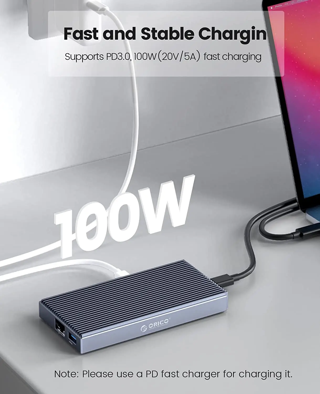 ORICO-Boîtier SSD M.2 NVMe NGFF avec Thunderbolt 3 S6, répartiteur