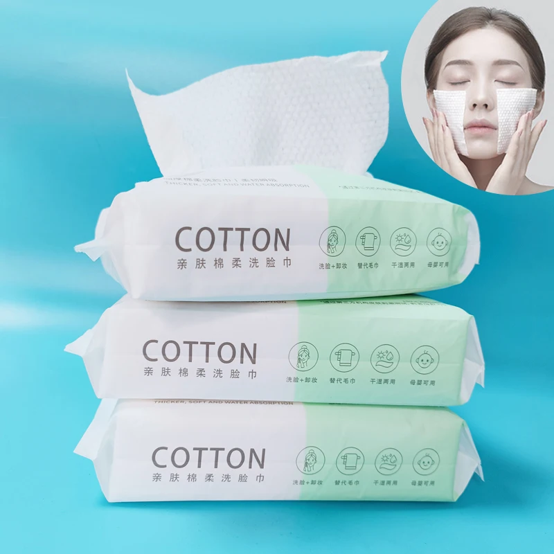 

1Pack Disposable Face Towel Travel Cotton Makeup Wipes Face Cleansing Cotton Tissue Soft Towel for Face Wash Makeup Remover