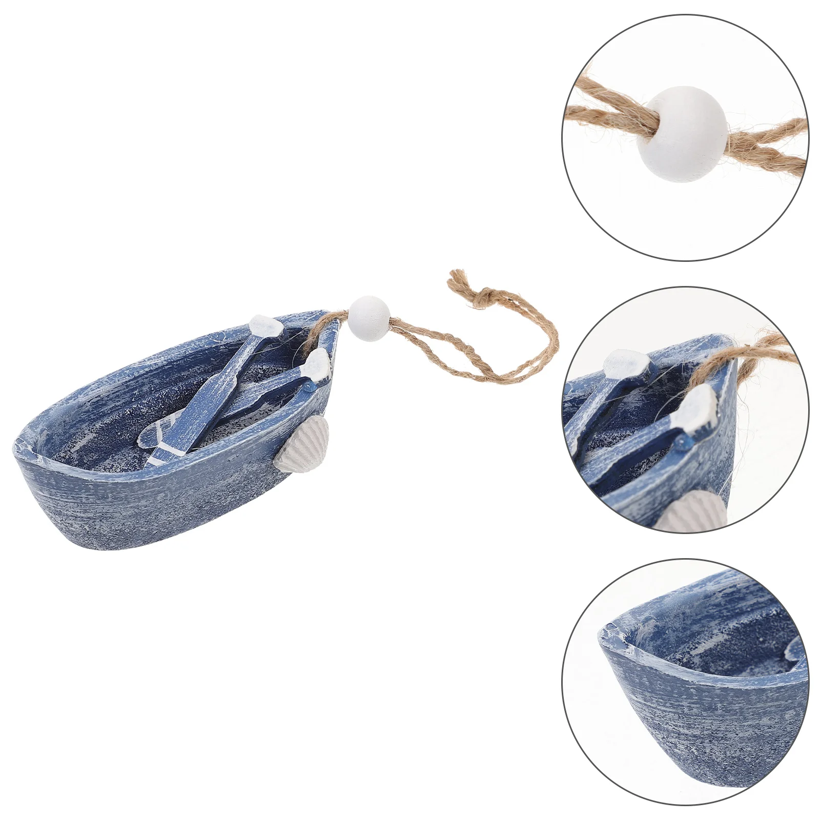 

Mediterranean Style Fishing Boat Ship Model Ornaments Office Decor Bedroom Sailboat