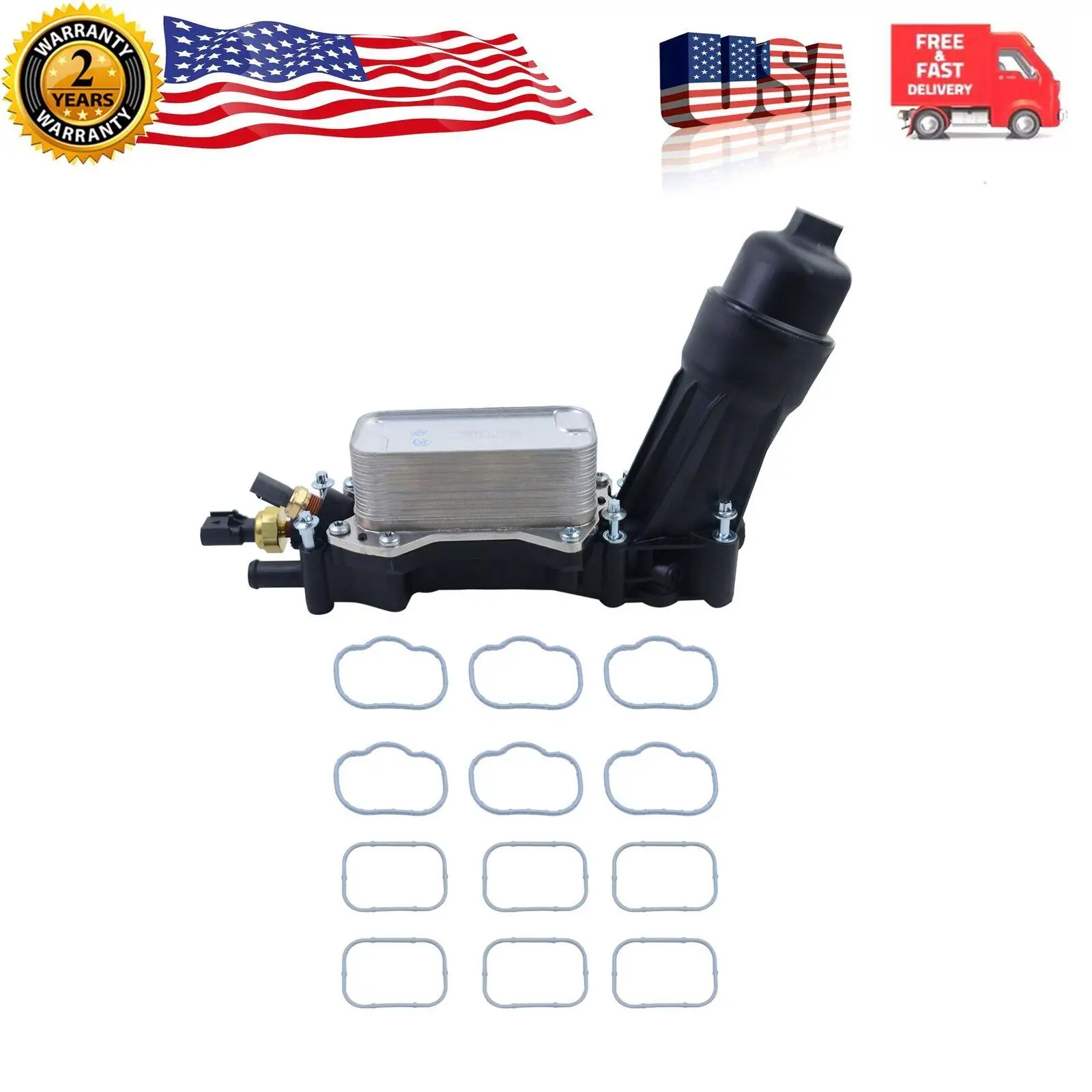 

AP01 68105583AB MS97204 MS97205 AMS13120 2014-2017 For Chrysler Dodge Jeep 3.6L Oil Filter Adapter Housing with Intake Seals