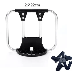 Enhanced Bicycle Bag Frame Bracket for Folding Bikes - Aluminum Alloy Accessories (Type 3 with strap)