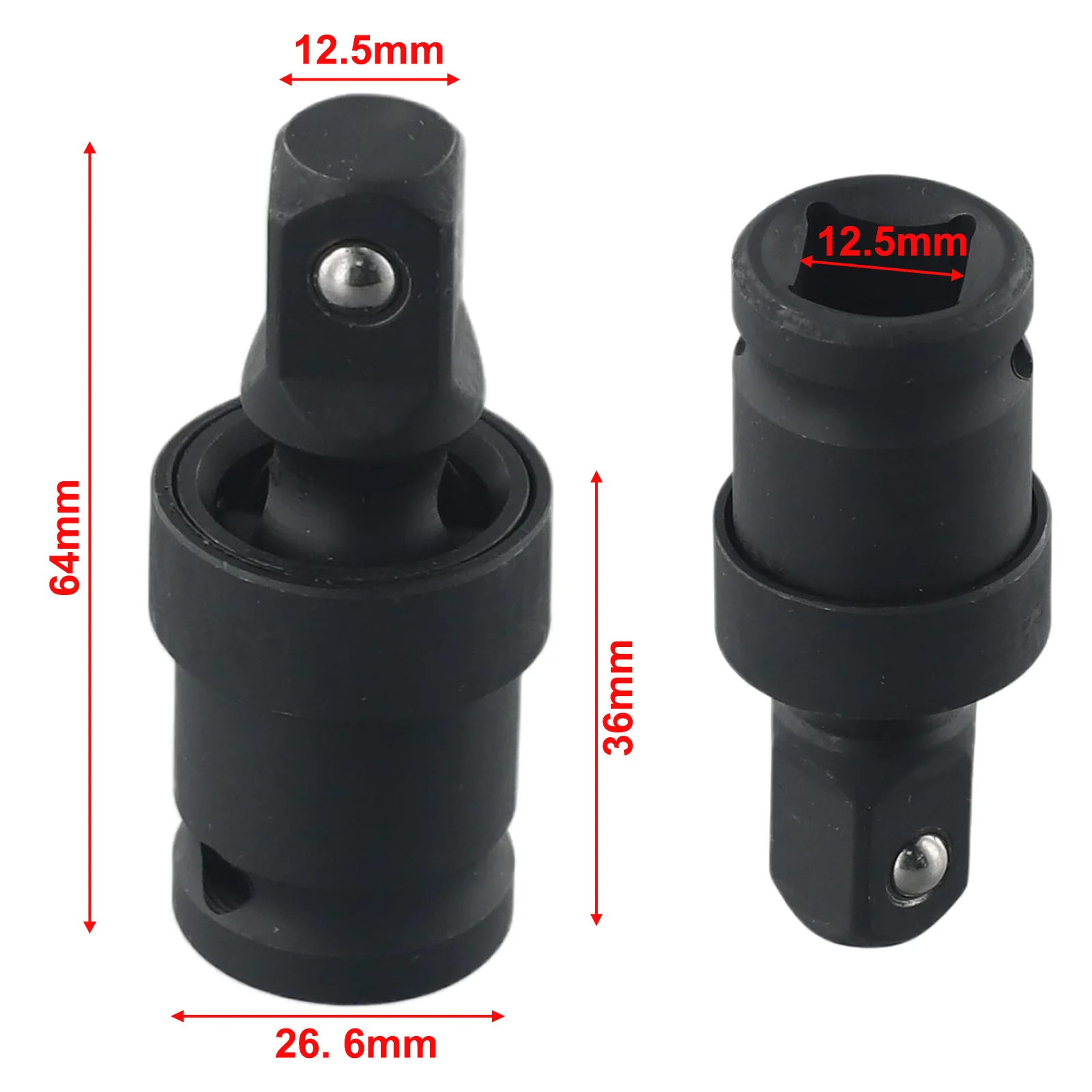 

Drive Joint Heavy Duty Construction 1/2 Pneumatic Universal Joint 360 Degree Swivel Electric Wrench Socket Adapter