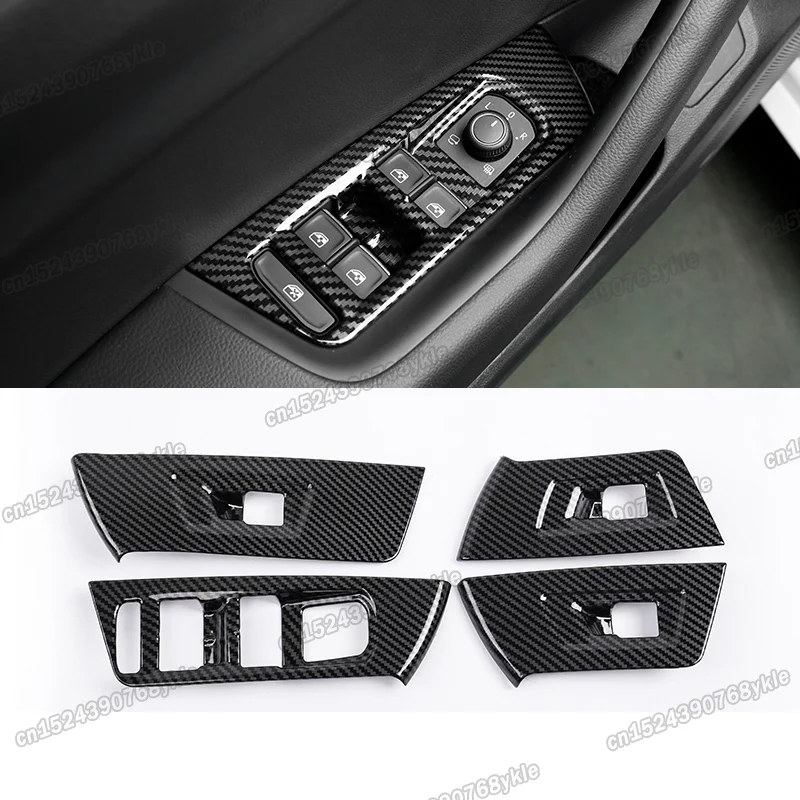 carbon fiber for Volkswagen Arteon Vw Car Window Control Panel Decorative Interior switch Accessories 2018 2019 2020 2021 2022 | Автомобили