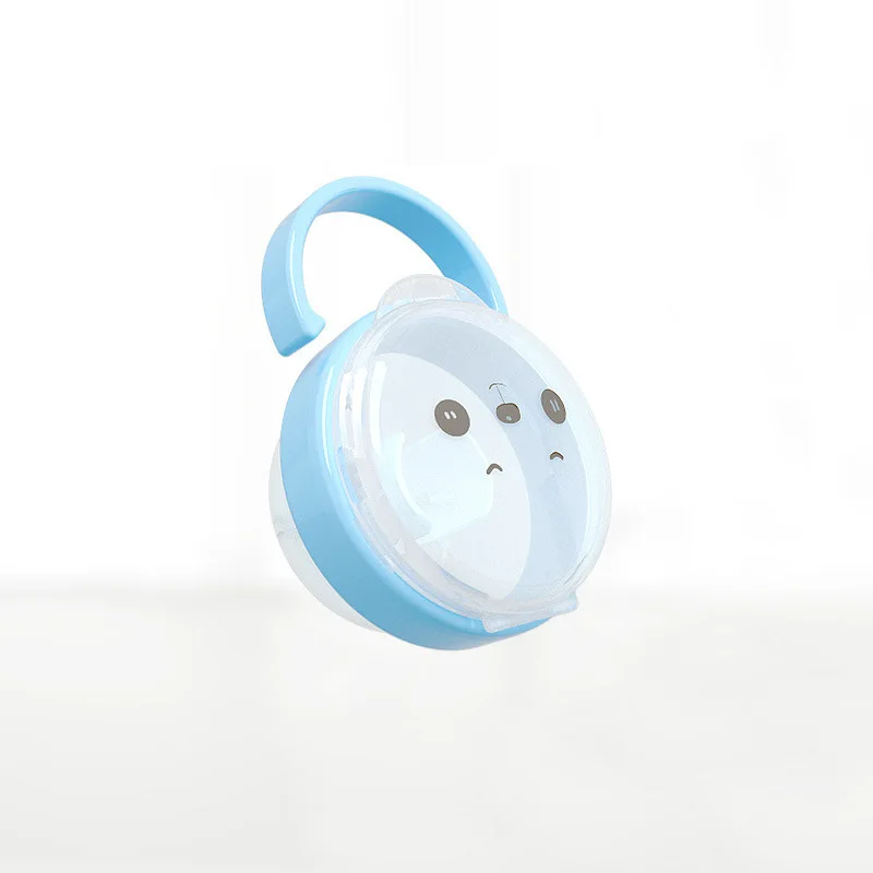 Plastic Pacifier Box Portable Baby Pacifier Nipple Kid Travel Case Cartoon Panda Expression Nipple Storage Box Soother Container Holder Pacifier Box
