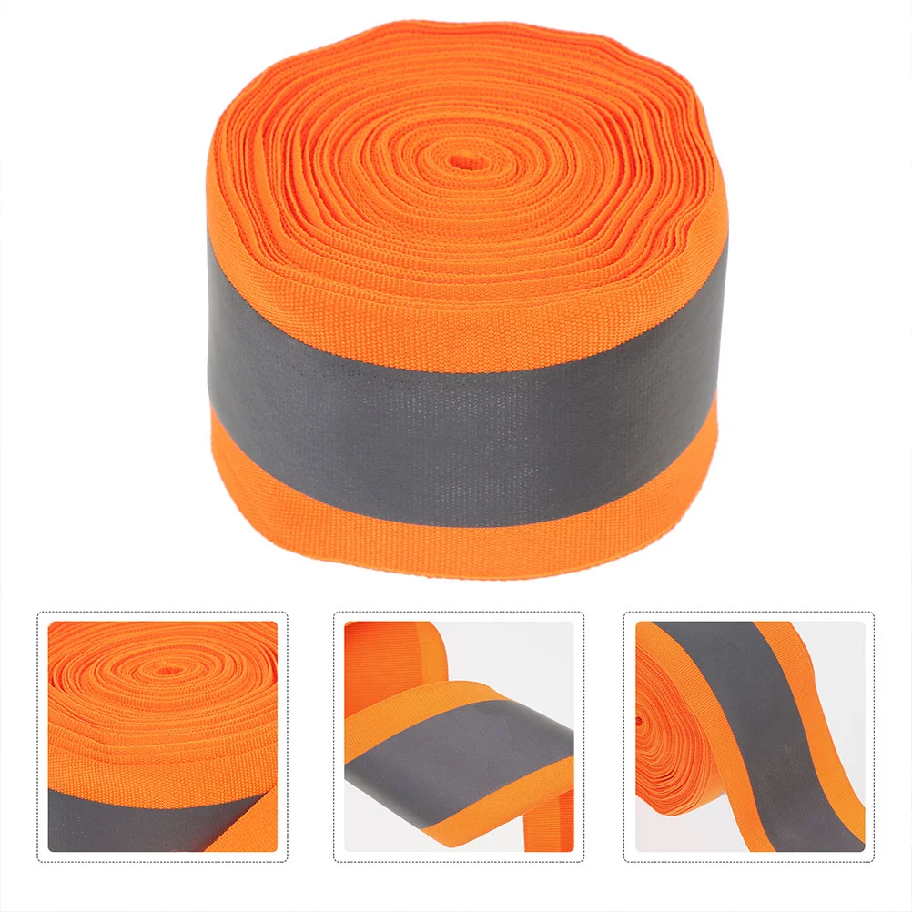 

1 Roll Reflective Webbing Sew On Reflective Strip Safety Strip Fabric Tape 5 Meters