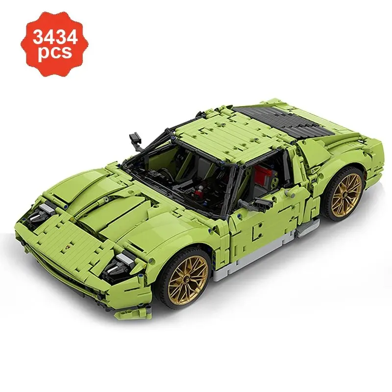 

Строительные блоки MOC-119000 Green Super SportsCar I8, совместимые с 42115, строительные блоки, развивающие игрушки-пазлы, подарки на день рождения
