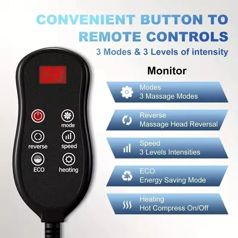 Shiatsu Kneading Electric Heating Foot Leg Massager Hot Therapy Rollers Muscle Relax Big Size Care Foot Machine Tool Household