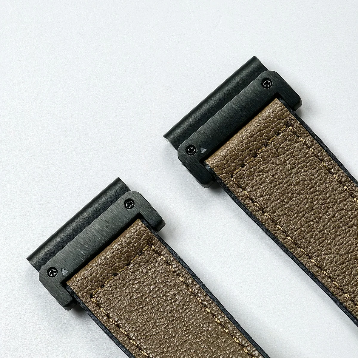 Premium Leather Silicone Sport Band – No-Gap Quick Release Watch Strap