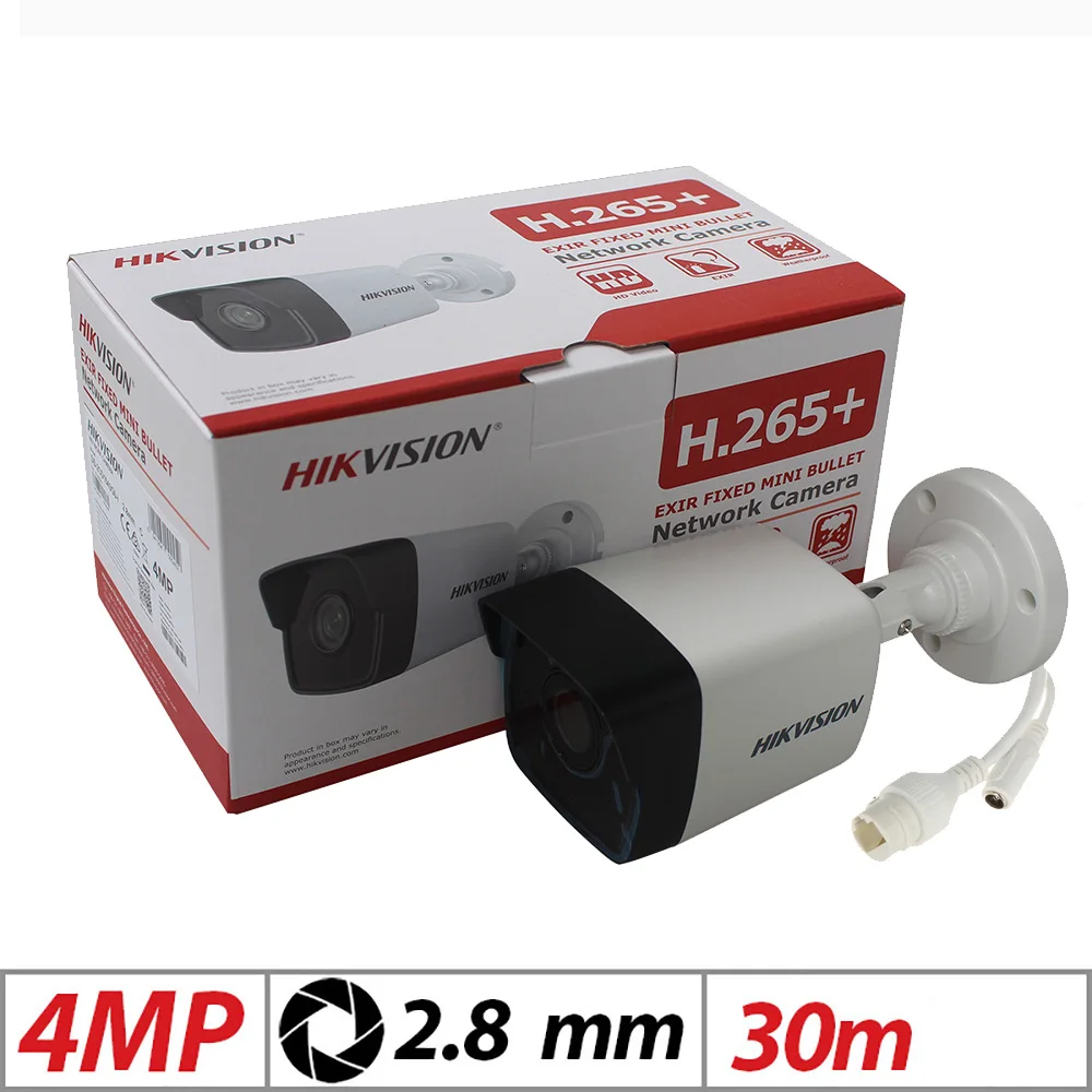 Hikvision 4Mp Sorveglianza Domestica Potente Telecamera Ip Bullet Poe Ds-2Cd1043G0-I Telecamera Bullet Fissa