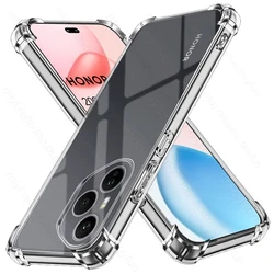 Clear Crystal Shockproof Silicone Soft Case - Transparent Protective Cover for Honor 400 5G (Transparent)