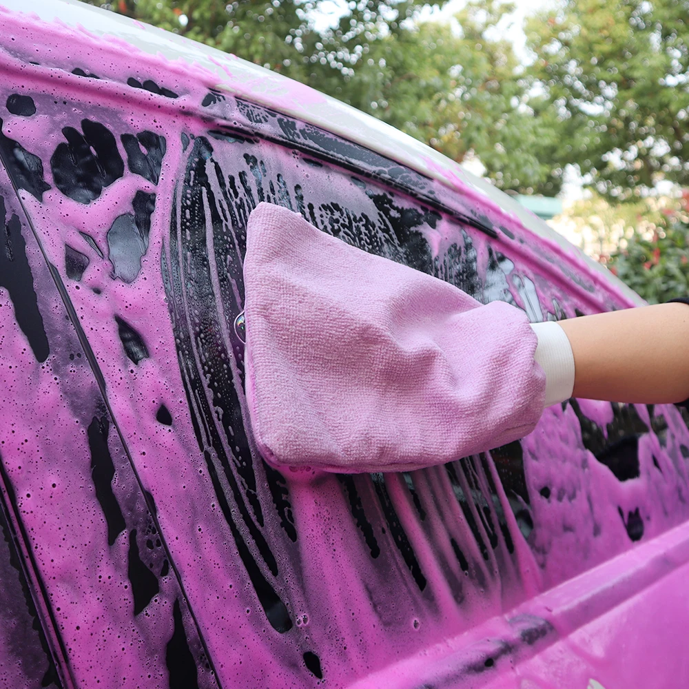 Car Washing Gloves Waterproof Microfiber PVA Gloves Car Cleaning Mitt Detailing Brush Auto Care Double-faced Glove