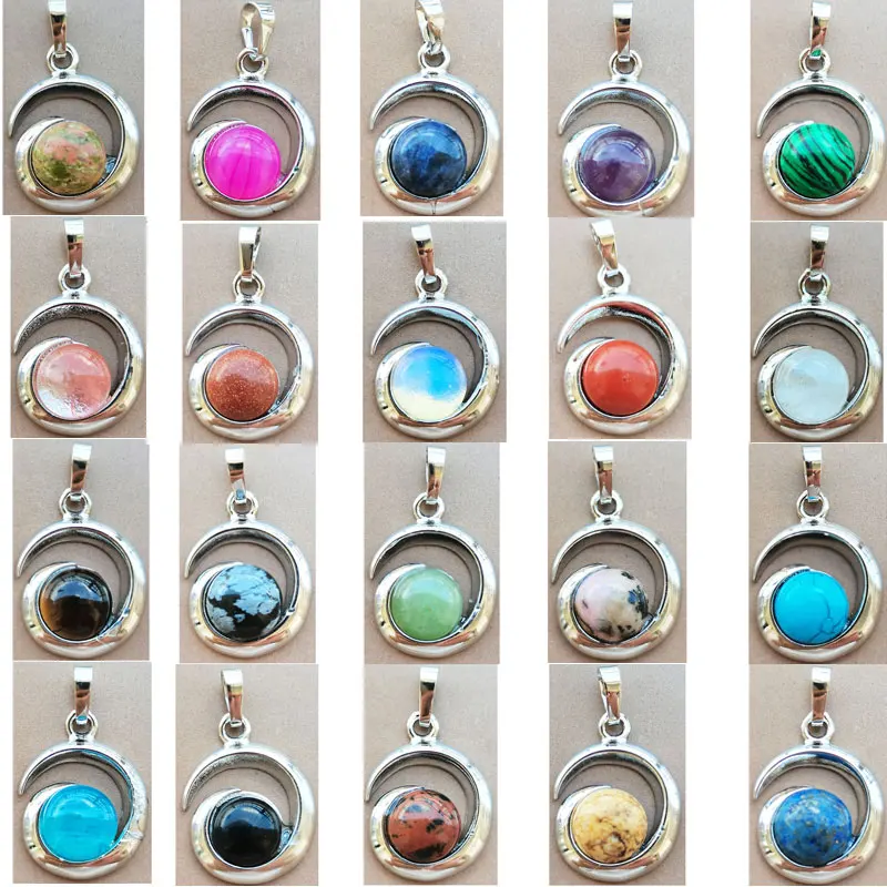 Corniola Cristallo Lapislazzuli Occhio Di Tigre Malachite Avventurina Opale Sabbia Goldstone Howlite Unakite Ciondolo Bead Pwb1197